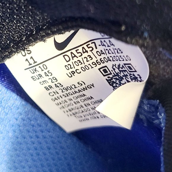 NEW Nike Vapor Edge Elite 2 Football Cleats DA5457-414 Size 11 Royal Blue White